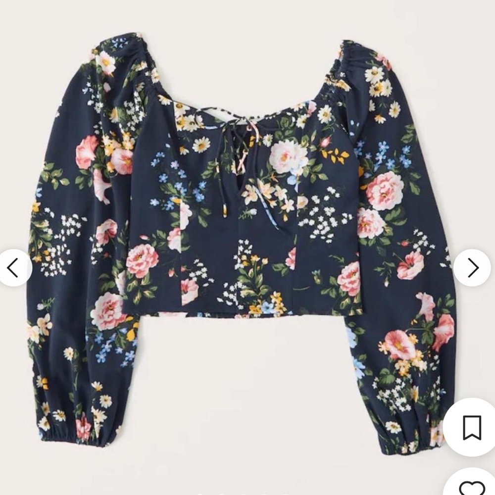 Abercrombie Floral Long Sleeve Top